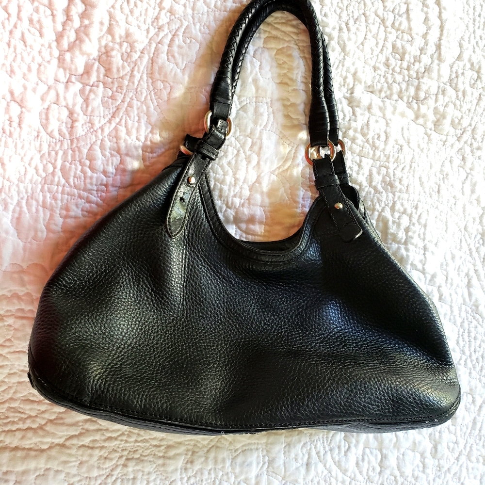 COLE HAAN Pebbled Leather Satchel